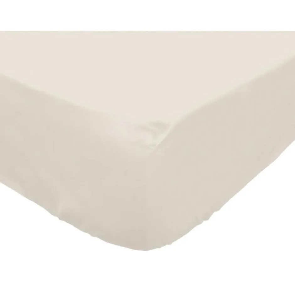 Soleil D'Ocre Drap housse en polycoton 160x200 cm PERCALE lin, par Hot