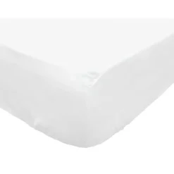 Soleil D'Ocre Drap housse en polycoton 90x190 cm PERCALE blanc, par