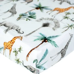 Sevira Kids Drap housse en satin de coton Safari