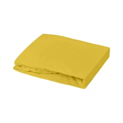 Domiva Drap housse enfant Oeko-tex 100% coton 130g/m² (40x80 cm - Jaune Curry) Hot