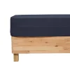 Atmosphera Créateur D'Intérieur Drap housse Flora gaze de coton bleu 160x200cm - Atmosphera