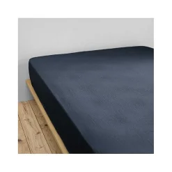 L'Effet Papillon Drap housse "Gaïa" toutes dimensions "Gaze de Coton" - Gaia Minuit - 90 x 200 cm bonnet de 30 cm Online