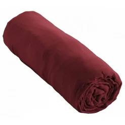L'Effet Papillon Drap housse "Gaïa" toutes dimensions "Gaze de Coton" - Gaïa Lie de Vin - 200 x 200 cm bonnet de 30 cm