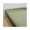 L'Effet Papillon Drap housse "Gaïa" toutes dimensions "Gaze de Coton" - Gaia Romarin - 140 x 200 cm bonnet de 30 cm