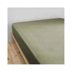 L'Effet Papillon Drap housse "Gaïa" toutes dimensions "Gaze de Coton" - Gaia Romarin - 140 x 200 cm bonnet de 30 cm