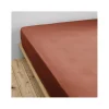 L'Effet Papillon Drap housse "Gaïa" toutes dimensions "Gaze de Coton" - Gaïa Terracotta - 140 x 190 cm bonnet de 30 cm Best
