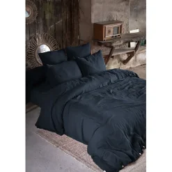 L'Effet Papillon Drap housse "Gaïa" toutes dimensions "Gaze de Coton" - Gaia Minuit - 80 x 200 cm bonnet de 30 cm