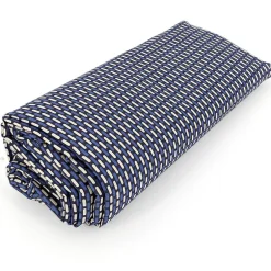 Linnea Drap housse imprimé 200x200 cm bonnet 30 cm satin de coton ENZO bleu