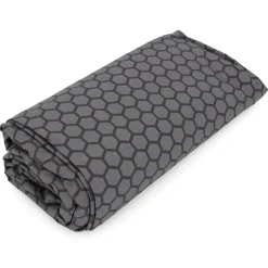 Linnea Drap housse imprimé 200x200 cm percale de coton ASIA gris Anthracite Bonnet 40 cm
