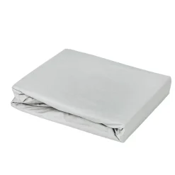 Toison d'Or Drap housse élastiqué en 100% coton peigné (85x195 cm - Gris Perle) Best
