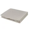 Toison d'Or Drap housse élastiqué en 100% coton peigné (160x200 cm - Gris Galet)
