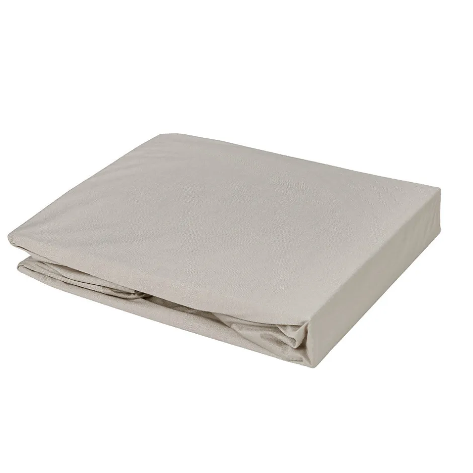 Toison d'Or Drap housse élastiqué en 100% coton peigné (160x200 cm - Gris Galet)