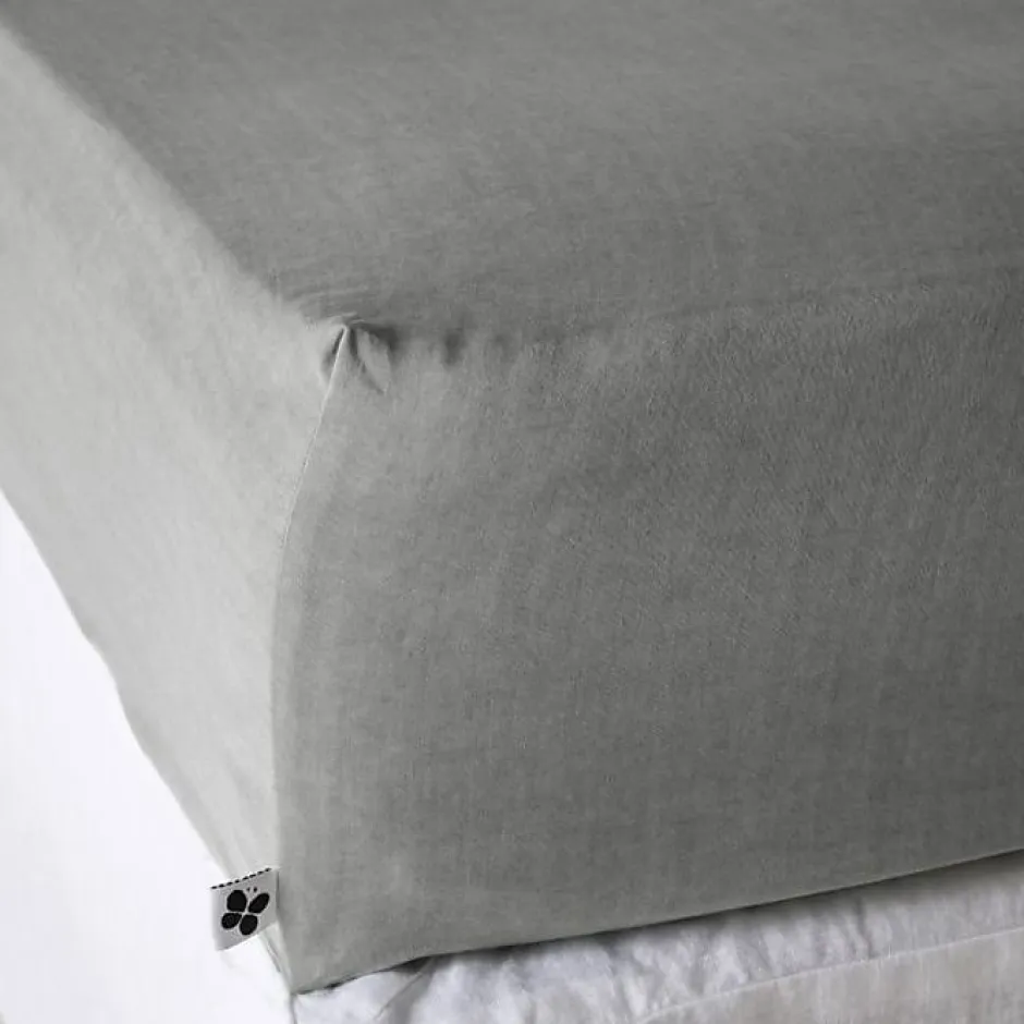 L'Effet Papillon Drap housse "Lysandre" toutes dimensions "Lyocel" - Lysandre Granit - 180 x 200 cm bonnet de 30 cm