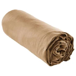L'Effet Papillon Drap housse "Lysandre" toutes dimensions "Lyocel" - Lysandre Camel - 180 x 200 cm bonnet de 30 cm Hot