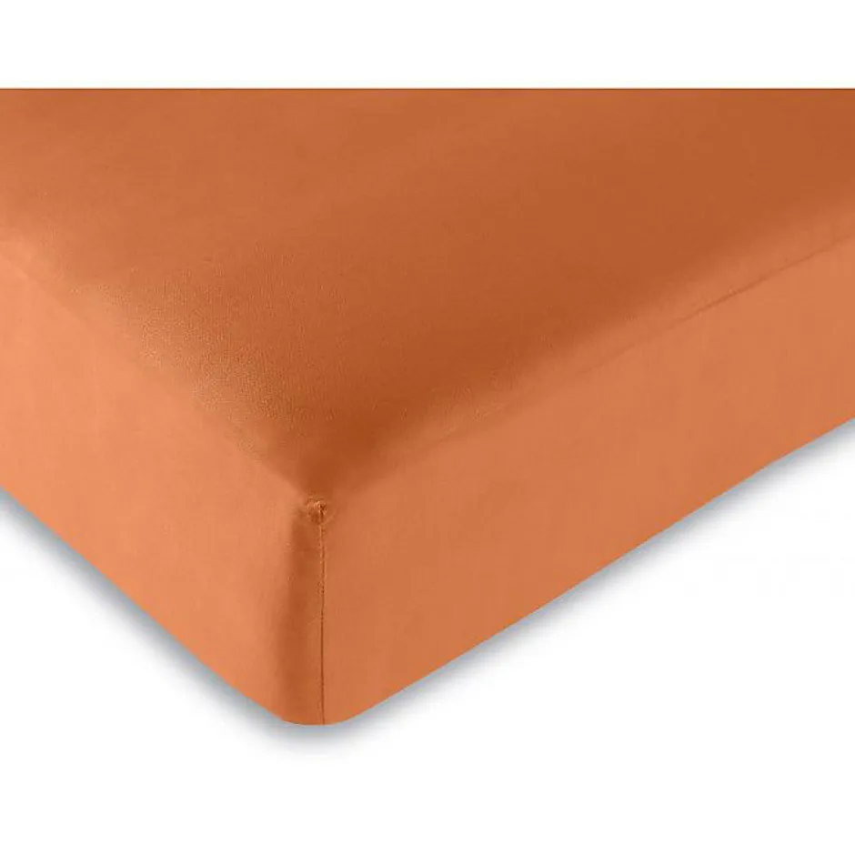 Univers Décor Drap housse Orange 180 x 200 cm / 100% coton / 57 fils/cm² "King size"