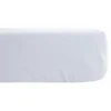 Vent Du Sud Drap housse Palace pur coton teint lavé 63 fils/cm² - Palace Neige - 140 x 190 cm bonnet de 35 cm