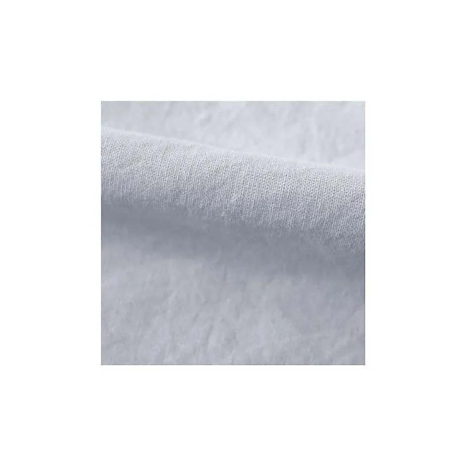 Vent Du Sud Drap housse Palace pur coton teint lavé 63 fils/cm² - Palace Neige - 140 x 190 cm bonnet de 35 cm