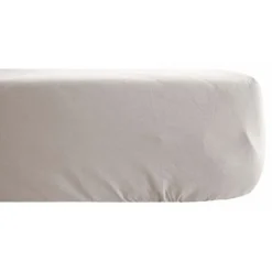 Vent Du Sud Drap housse Palace pur coton teint lavé 63 fils/cm² - Palace Naturel - 140 x 190 cm bonnet de 35 cm