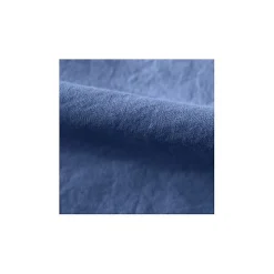 Vent Du Sud Drap housse Palace pur coton teint lavé 63 fils/cm² - Palace Indigo - 180 x 200 cm bonnet de 35 cm New