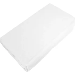 Linnea Drap housse PALACE pur coton lavé 90x190 cm bonnet 30 cm uni blanc neige
