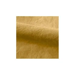 Vent Du Sud Drap housse Palace pur coton teint lavé 63 fils/cm² - Palace Curry - 160 x 200 cm bonnet de 35 cm Clearance