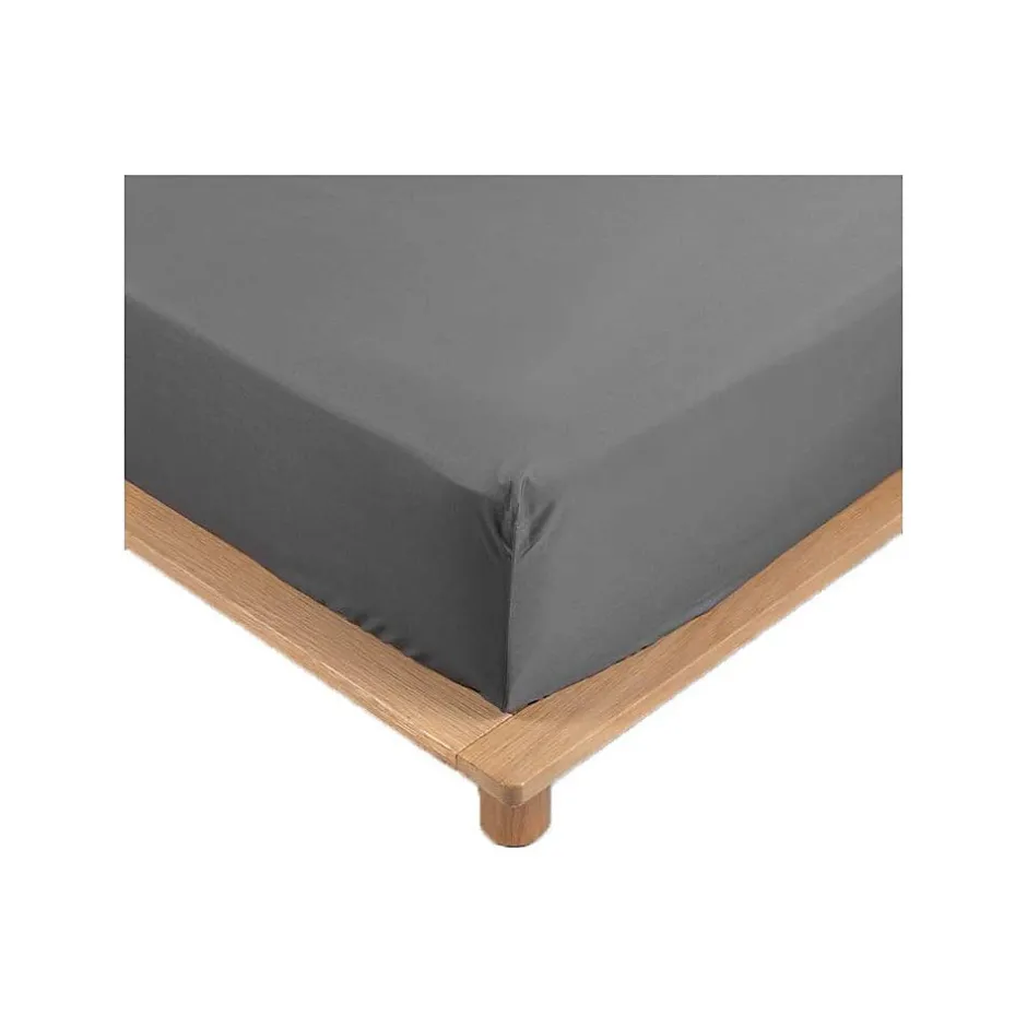 Promolinge Drap Housse Percale Bonnet 30 Cm 190x140cm anthracite Best