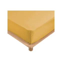 Promolinge Drap Housse Percale Bonnet 30 Cm 190x90cm jaune