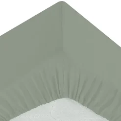 Eden Drap housse percale de coton uni 90 x 190 cm Harmonie tilleul Online