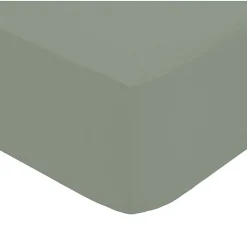 Eden Drap housse percale de coton uni 90 x 190 cm Harmonie tilleul Online