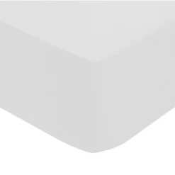 Eden Drap housse percale de coton uni 160 x 200 cm Harmonie blanc New