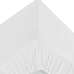 Eden Drap housse percale de coton uni 160 x 200 cm Harmonie blanc New