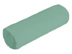 Vente-unique Drap housse percale de coton 80 fils/cm² - 160 x 200 cm - Bonnet 30 cm - Vert amande - AGAMI de PALACIO Discount