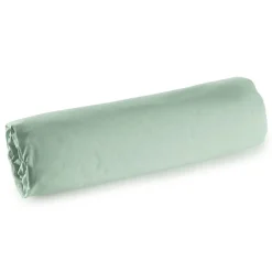 Coton Pur Drap housse percale "Julian" avec bonnet 35 cm toutes dimensions - Julian Céladon - 90 x 190 cm bonnet de 35 cm