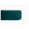 Vent Du Sud Drap housse percale pur coton peigné longues fibres 80 fils/cm² avec bonnet de 35 cm - Bleu canard - 90 x 190 cm bonne Outlet