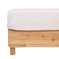 Atmosphera Créateur D'Intérieur Drap housse Priscia blanc 140x190cm - Atmosphera