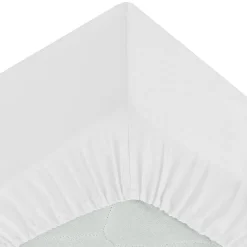 Atmosphera Créateur D'Intérieur Drap housse Priscia blanc 160x200cm - Atmosphera