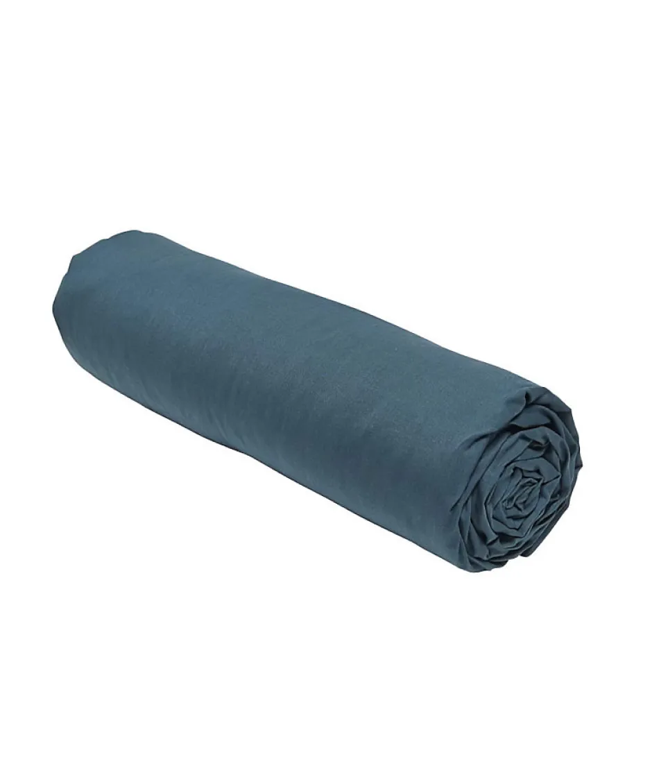 Todays Tools Drap housse TODAY Essential - 90 x 190 cm - 1 personne - 100% Coton uni - Paon Online