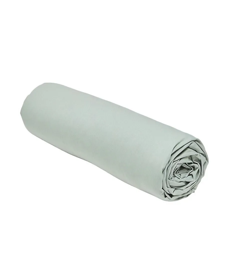 Todays Tools Drap housse TODAY Essential - 140 x 200+30 cm - 2 personnes - 100% Coton uni - Celadon