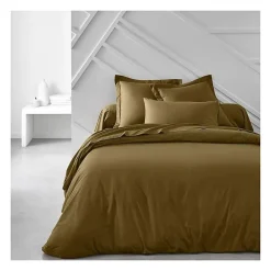 Todays Tools Drap housse TODAY Essential - 140 x 200+30 cm - 2 personnes - 100% Coton uni - Bronze