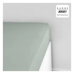 Todays Tools Drap housse TODAY Essential - 140 x 190+25 cm - 1 personne - 100% Coton jersey - Celadon Hot