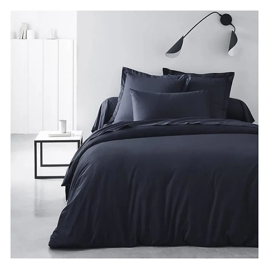 Todays Tools Drap housse TODAY Essential - 140 x 200+30 cm - 2 personnes - 100% Coton uni - Navy