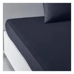 Todays Tools Drap housse TODAY Essential - 140 x 200+30 cm - 2 personnes - 100% Coton uni - Navy