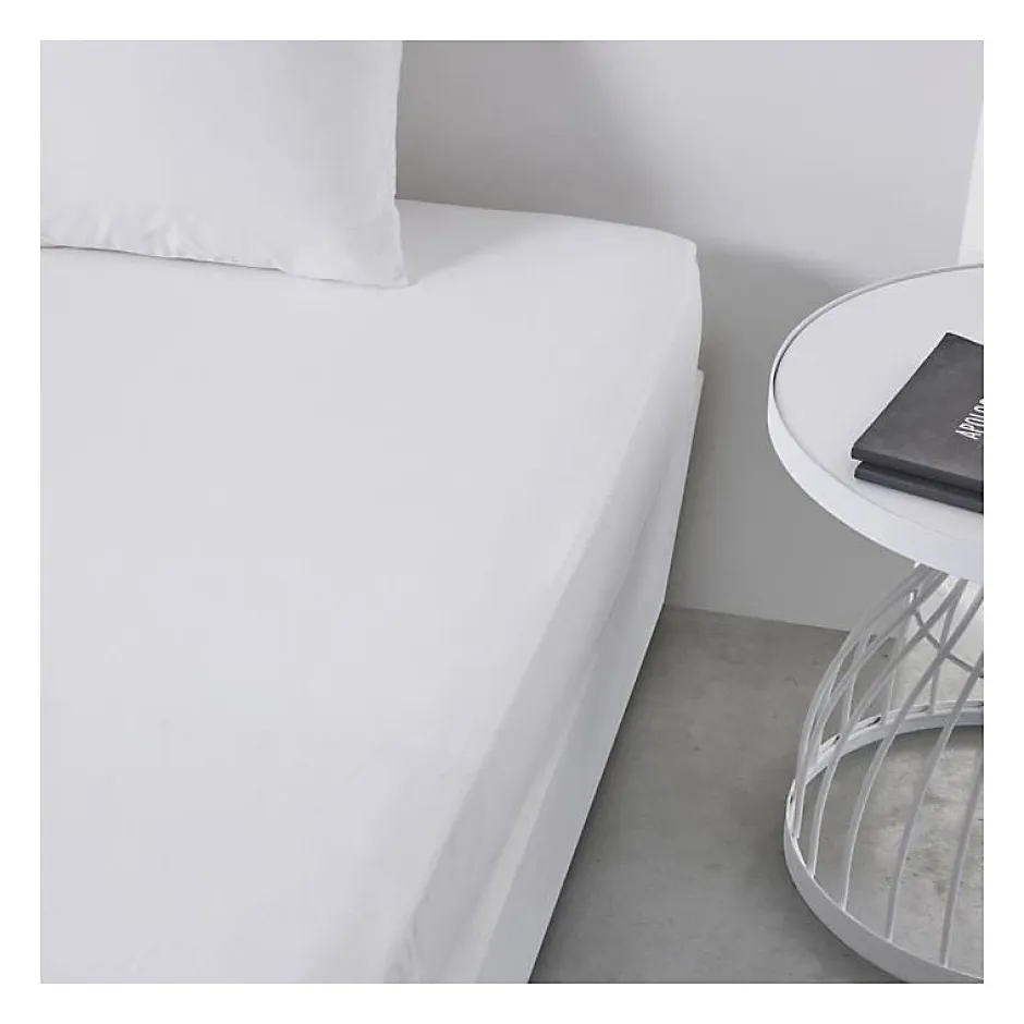 Todays Tools Drap housse TODAY Essential - 140 x 200+30 cm - 2 personnes - 100% Coton uni - Craie Sale