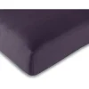 Univers Décor Drap housse toutes dimensions 100% Coton/57 fils/cm² - Prune - 140 x 190 cm