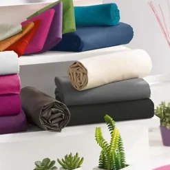 Univers Décor Drap housse Turquoise 180 x 200 cm / 100% coton / 57 fils/cm² Clearance