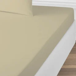 Future Home Drap housse uni en coton 57 fils 180x200cm