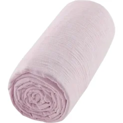 Sevira Kids Drap housse uni en gaze de coton