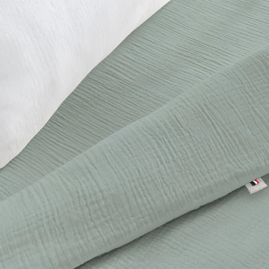 Sevira Kids Drap housse uni en gaze de coton Discount