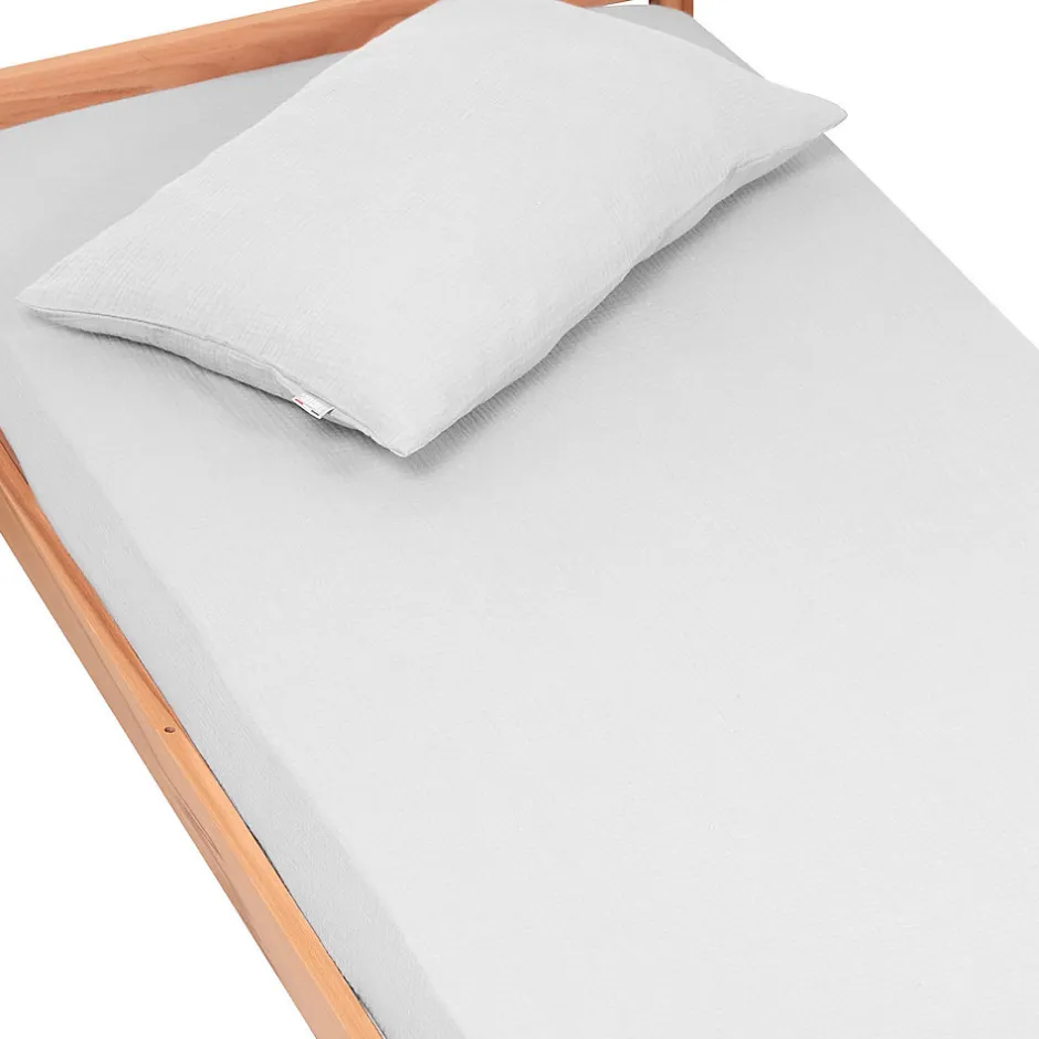 Sevira Kids Drap housse uni en gaze de coton