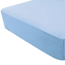 Domiva Drap housse uni en jersey (40x80 cm - Bleu ciel)